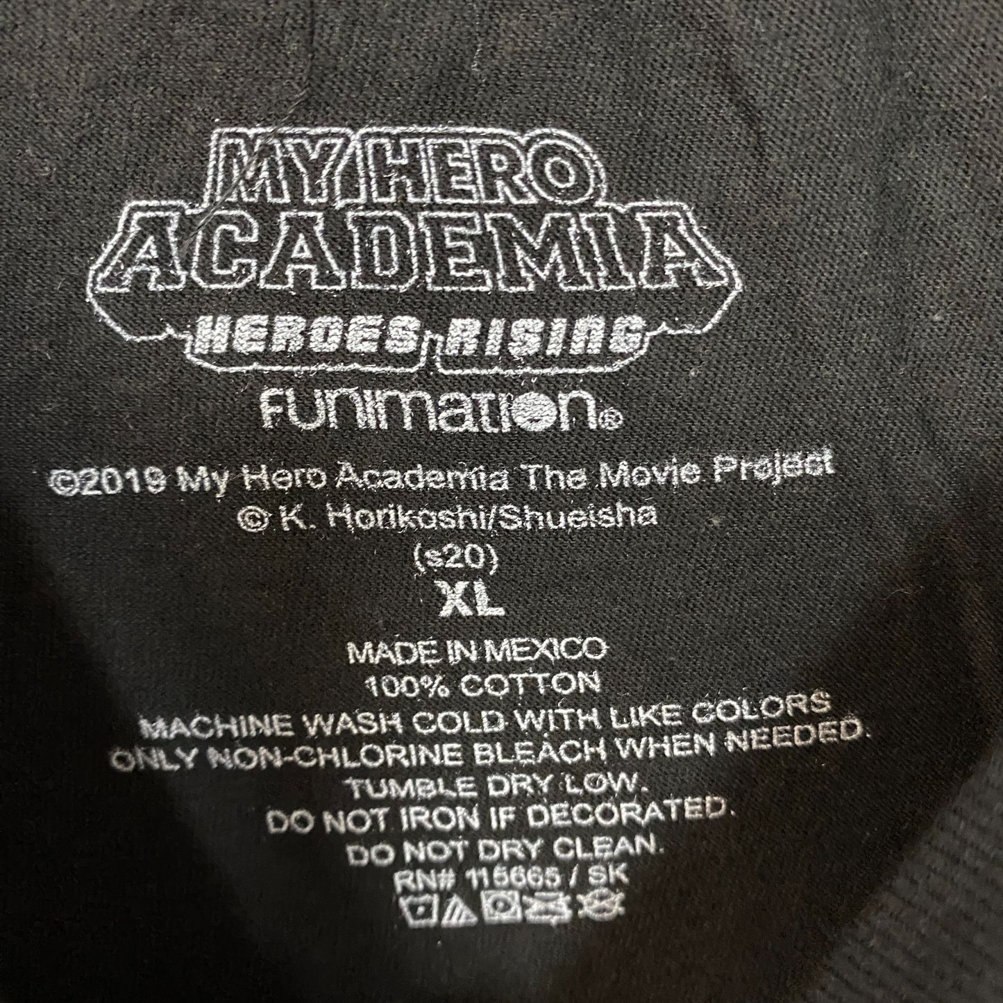 My Hero Academia Heroes Rising Movie Poster Promo Graphic Design Anime T-Shirt XL