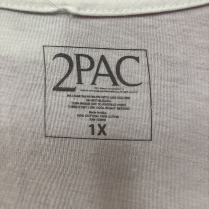 2pac Only god Can Judge Me Neon Pink Cross Rap Crop-top White XL