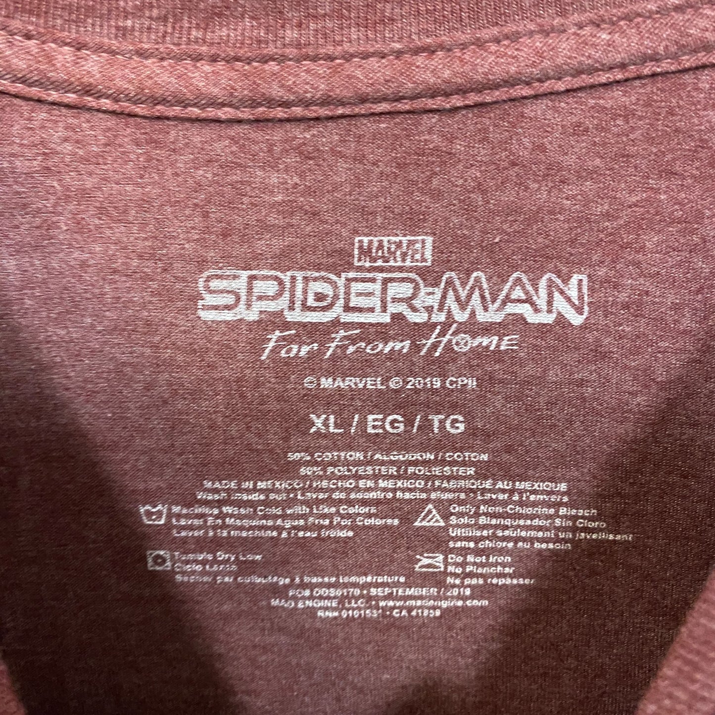 Marvel Spider-Man Far From Home Graphic Design T-Shirt XL