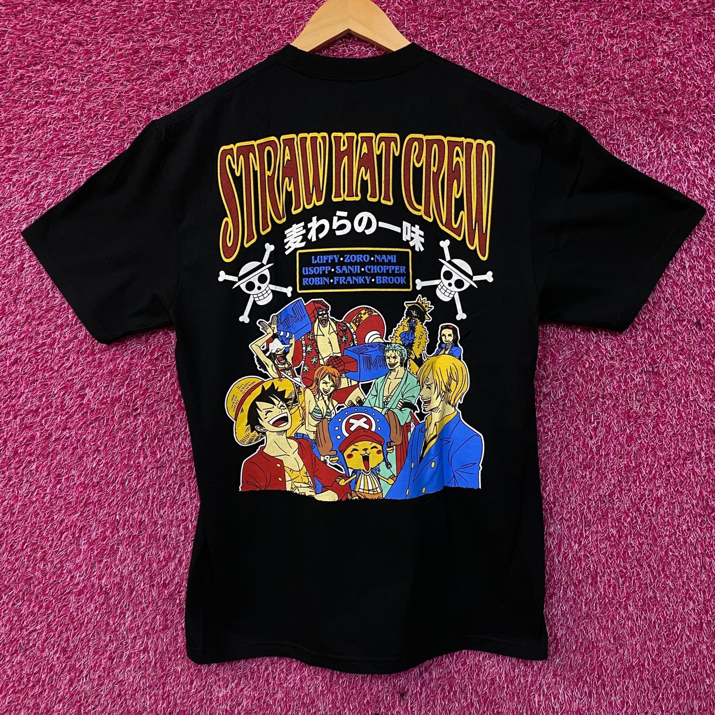 One Piece Thousand Sunny Straw Hat Anime T-Shirt Medium