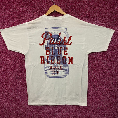 Pabst Blue Ribbon Vintage Beer Can Graphic T-Shirt Large