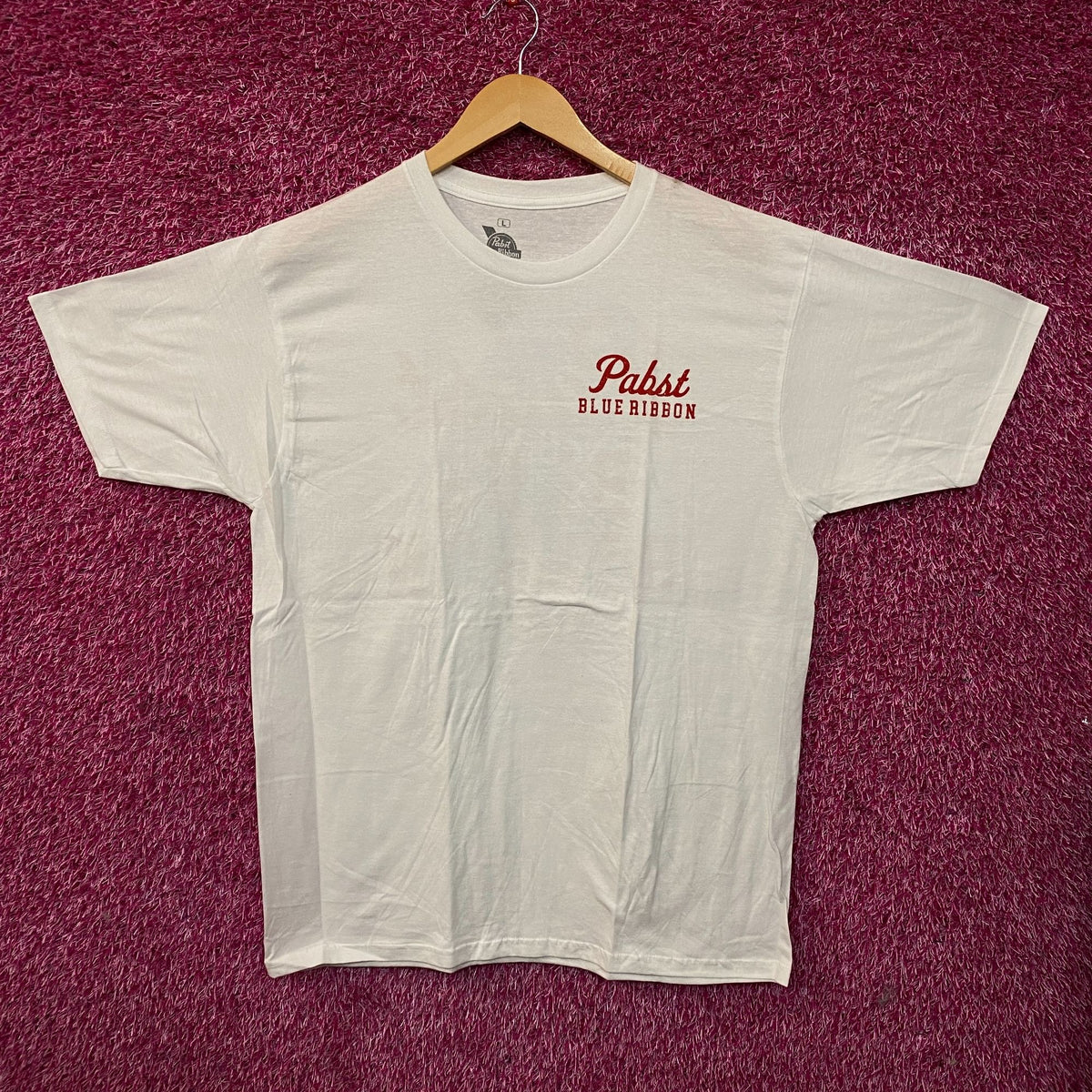 Pabst Blue Ribbon Vintage Beer Can Graphic T-Shirt Large