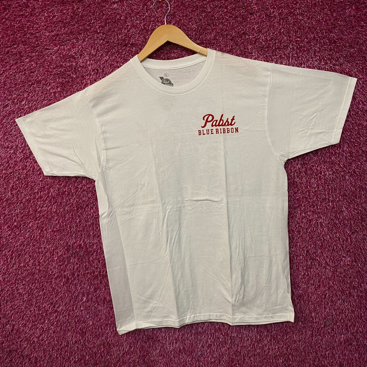 Pabst Blue Ribbon Vintage Beer Can Graphic T-Shirt Large