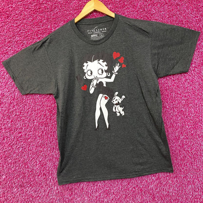 Betty Boop and Pudgy Puppy Love Classic With Pup Vintage Style T-Shirt large
