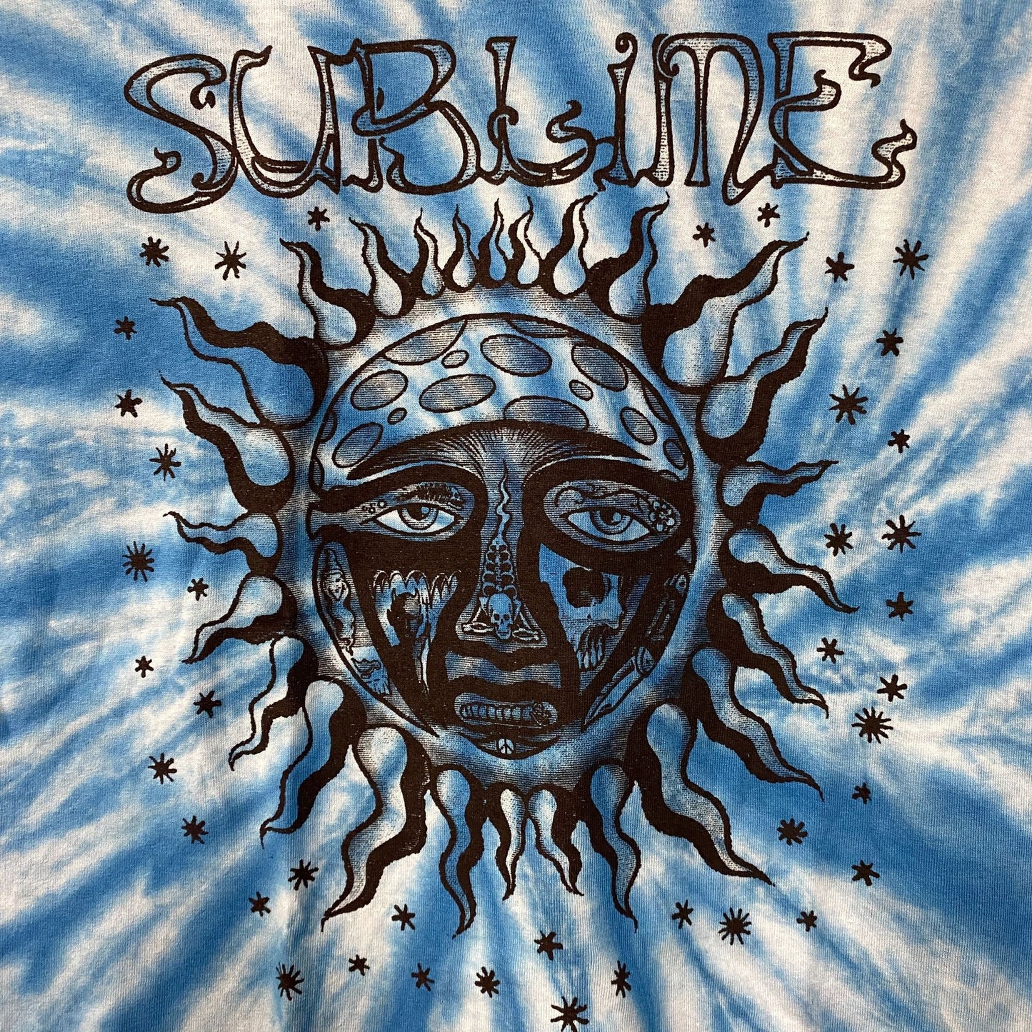 Sublime Sun Face Tie Dye Rock T-Shirt Large