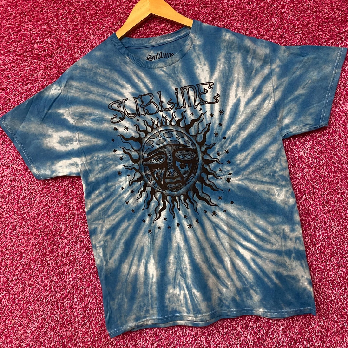 Sublime Sun Face Tie Dye Rock T-Shirt Large