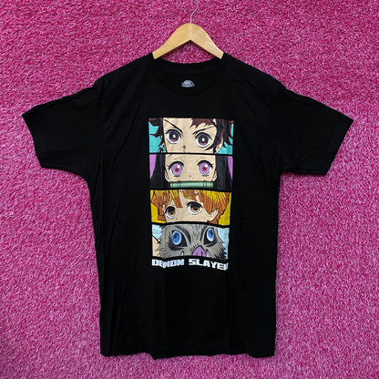 Demon Slayer Tanjiro Nezuko Zenitsu Inosuke Eyes Anime Tee L