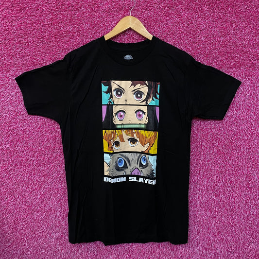 Demon Slayer Tanjiro Nezuko Zenitsu Inosuke Eyes Anime Tee L