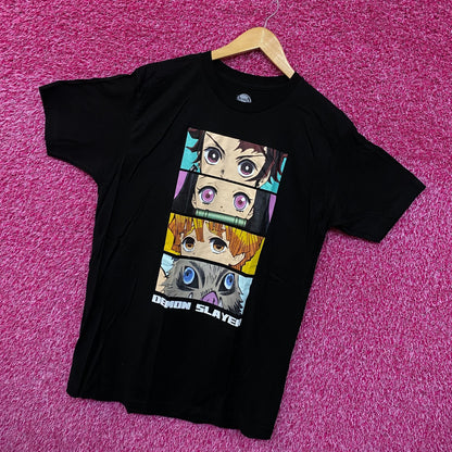Demon Slayer Tanjiro Nezuko Zenitsu Inosuke Eyes Anime Tee L