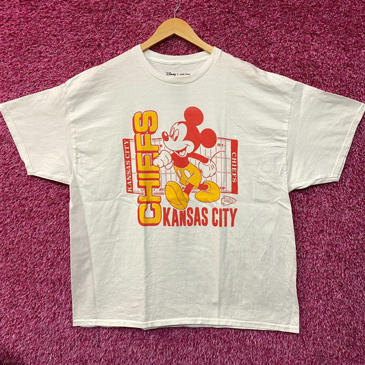 Disney x Junk Food NFL Kansas City Chiefs Mickey Mouse Field T-Shirt XL