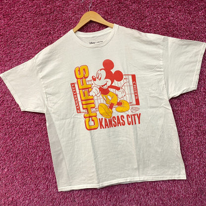 Disney x Junk Food NFL Kansas City Chiefs Mickey Mouse Field T-Shirt XL