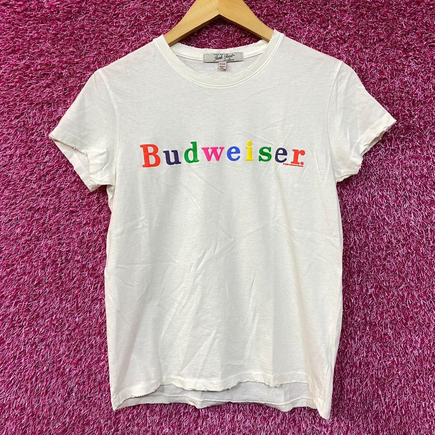 Junk Food Rainbow Budweiser King of Beers T-Shirt XXS