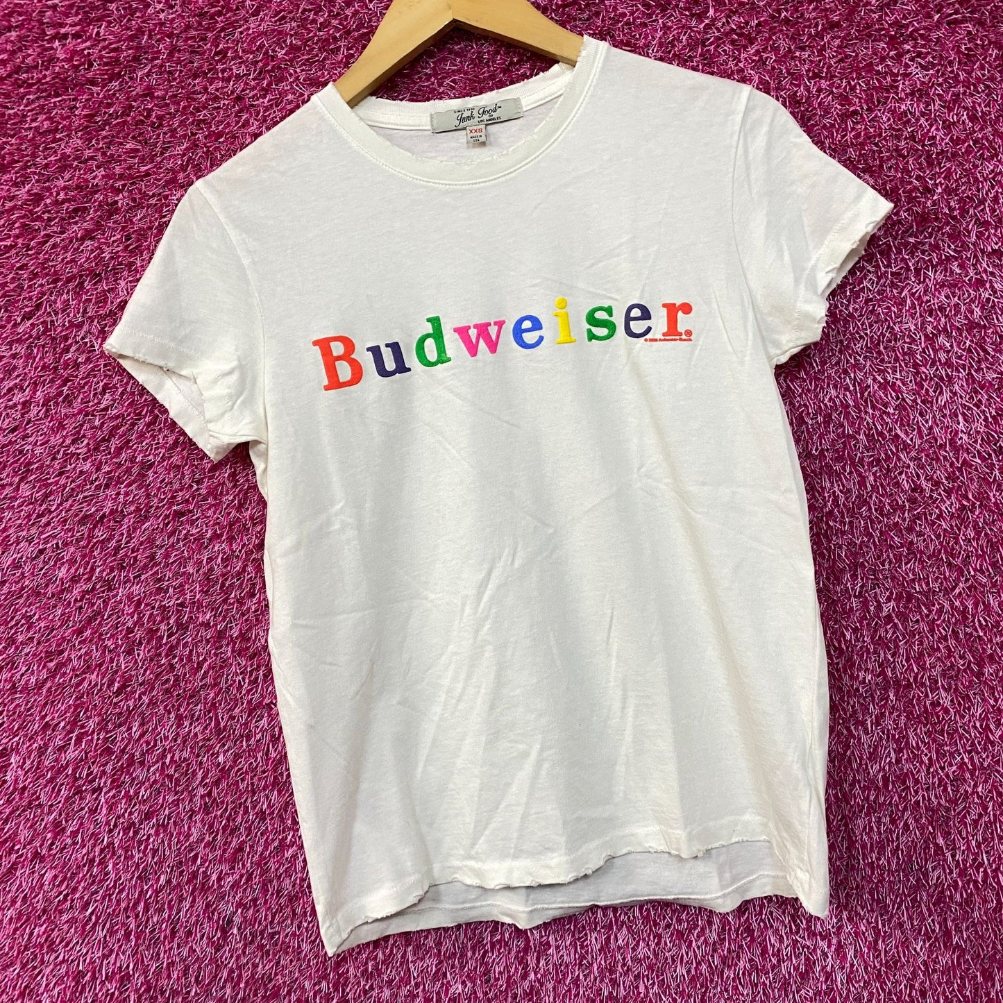 Junk Food Rainbow Budweiser King of Beers T-Shirt XXS