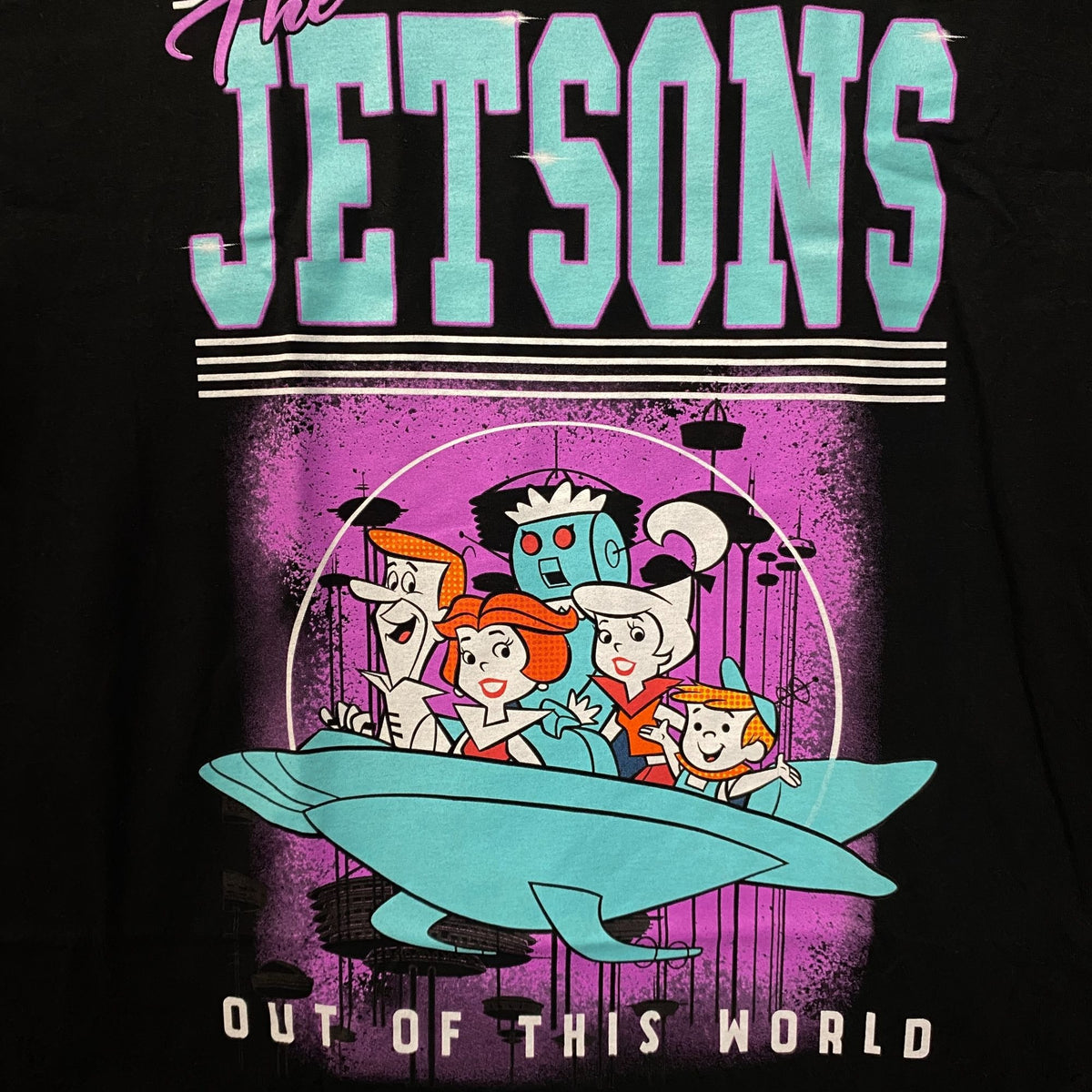 The Jetsons "Out Of This World" Glow In The Dark Graphic T-Shirt Large