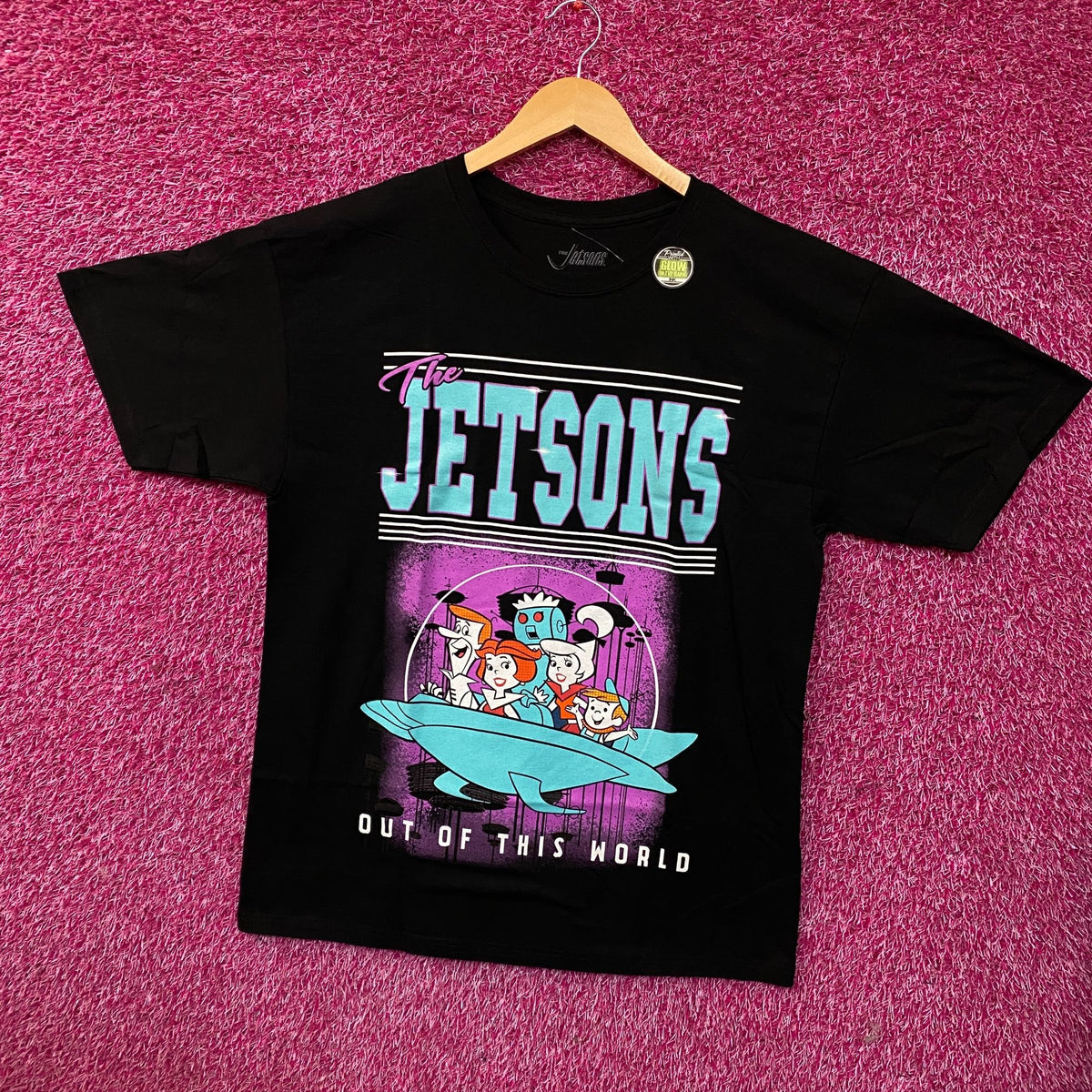The Jetsons "Out Of This World" Glow In The Dark Graphic T-Shirt Large