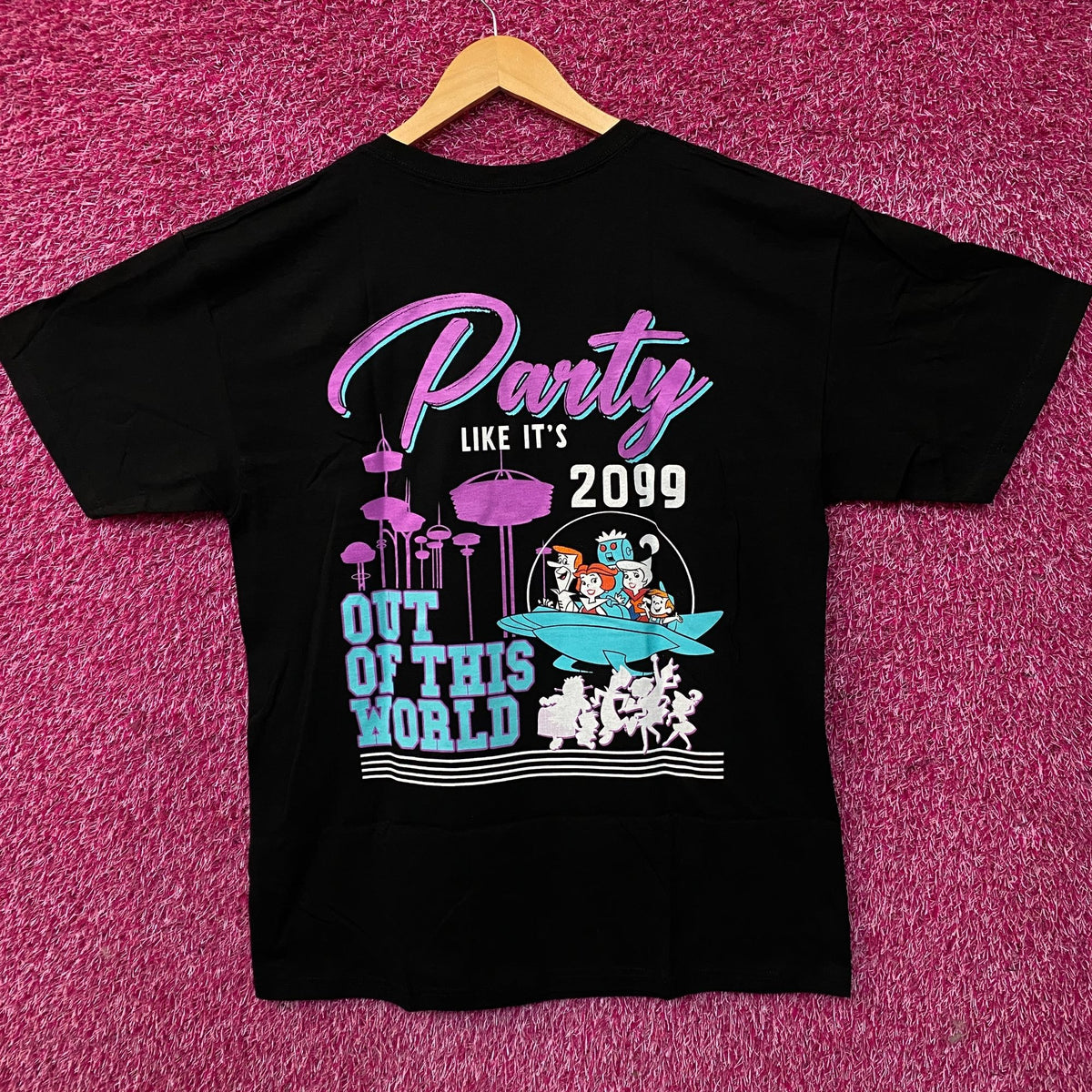The Jetsons "Out Of This World" Glow In The Dark Graphic T-Shirt Large