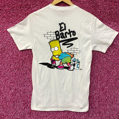 The Simpsons Bart El Barto Spray-Paint Grafitti T-Shirt small