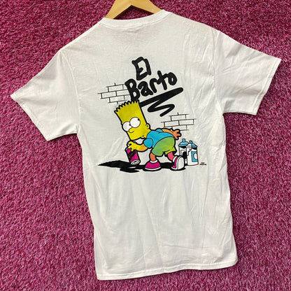 The Simpsons Bart El Barto Spray-Paint Grafitti T-Shirt small