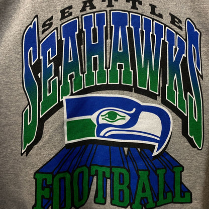 Junk Food Clothing Seattle Seahawks Heather Gray Crewneck Pullover Sweatshirt Large