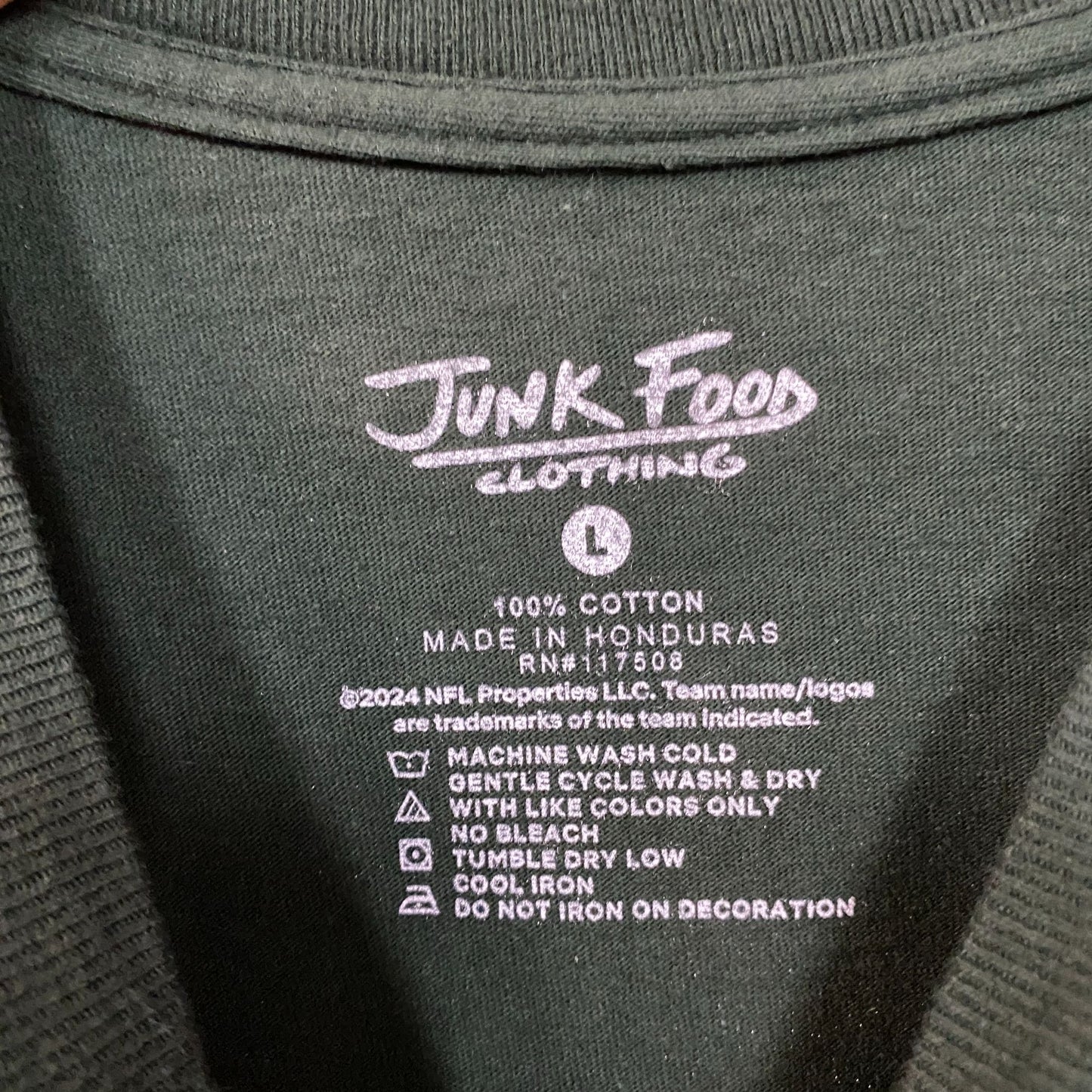 Junk Food x NFL Green Bay Packers Drive Graphic T-Shirt Large