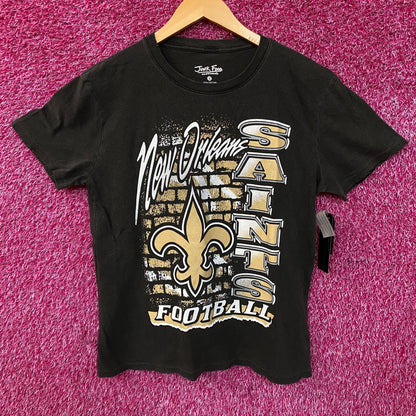 Junk Food Women's New Orleans Saints Brick Vintage Style T-Shirt Small