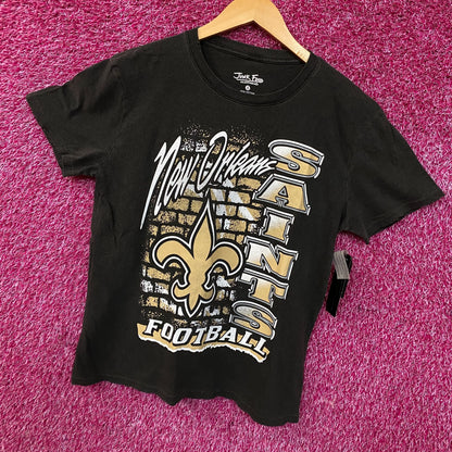 Junk Food Women's New Orleans Saints Brick Vintage Style T-Shirt Small