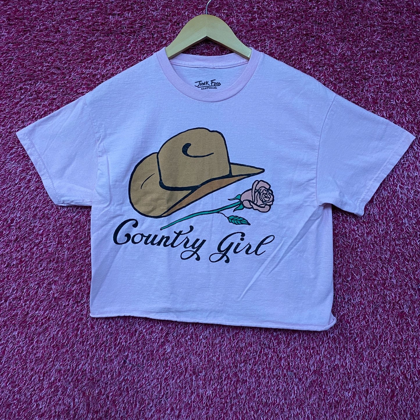 Junk Food Clothing Country Babe Cropped T-Shirt Small