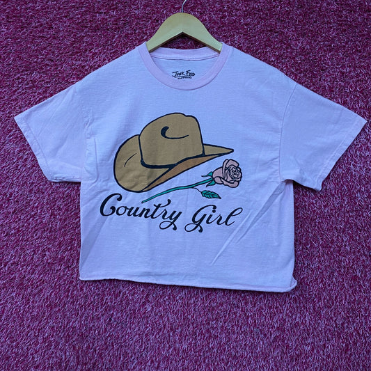 Junk Food Clothing Country Babe Cropped T-Shirt Small