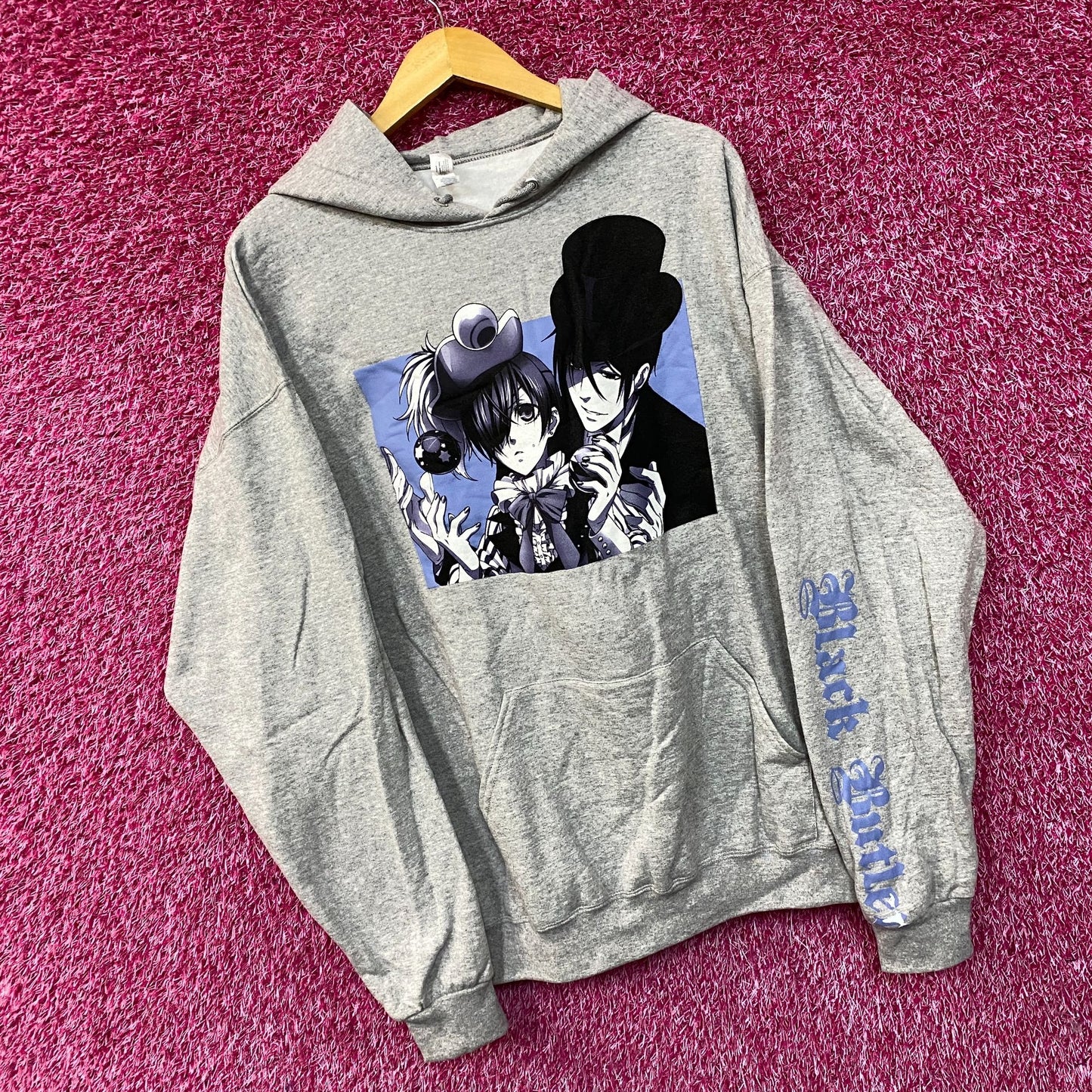 Black Butler Ciel and Sebastian Hoodie size XL