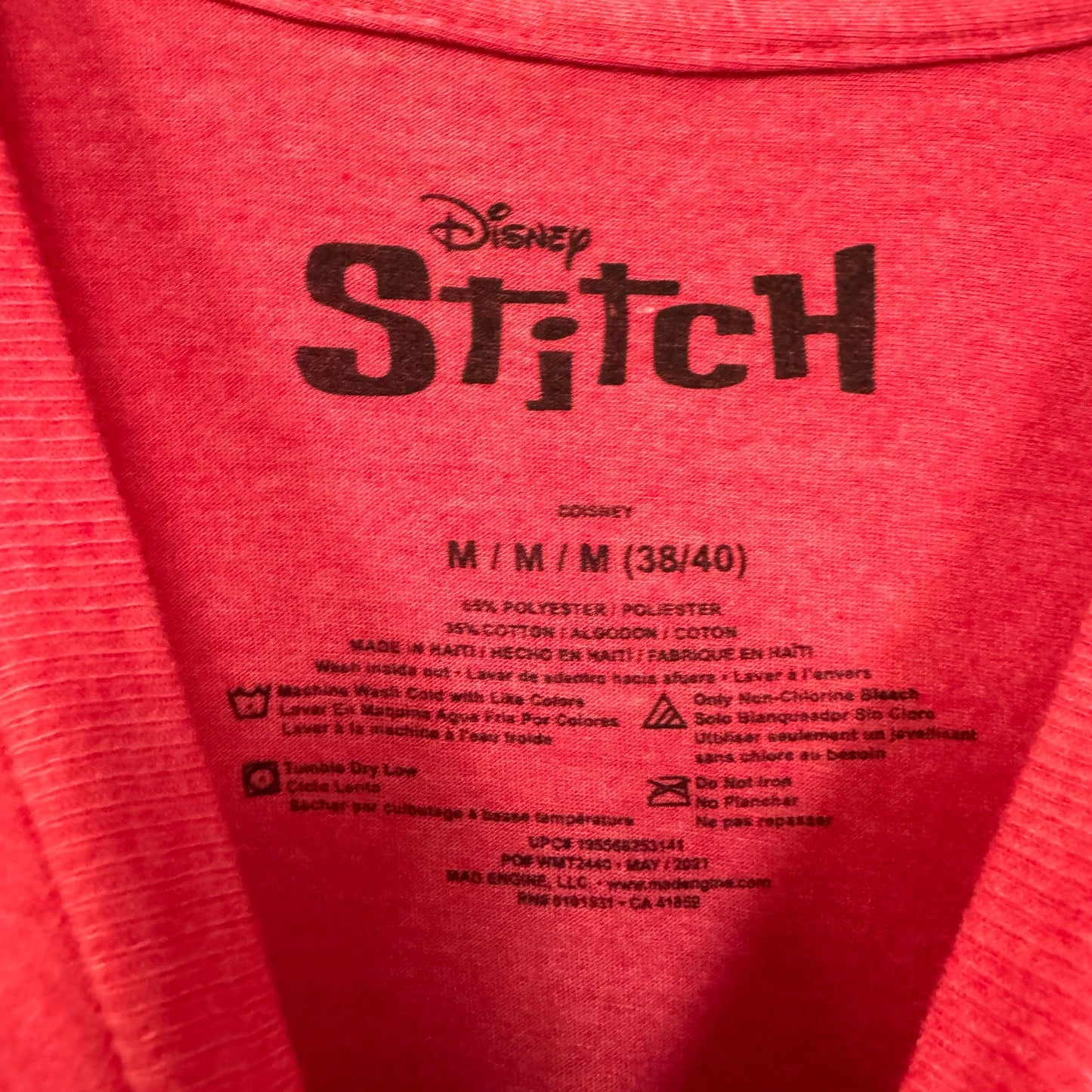 Stitch Hangry Disney Animated Movie Lilo & Stitch Tee M