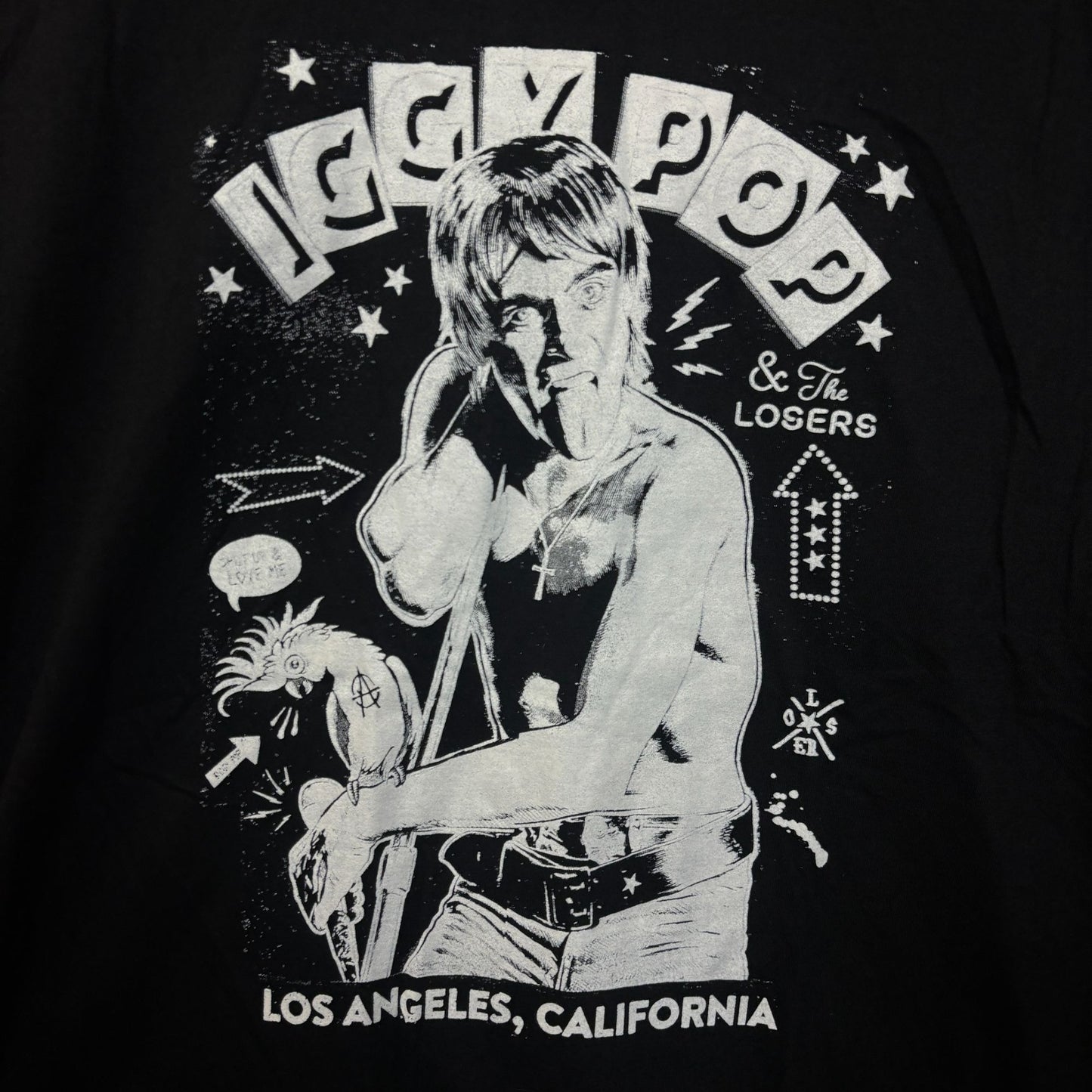 Zoltron Iggy Pop and The Losers 2023 Tour T-Shirt Extra Large Ceremony of Roses