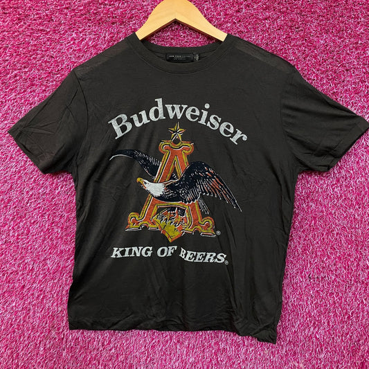 Budweiser King Of Beer American Bald Eagle Logo T-Shirt XS