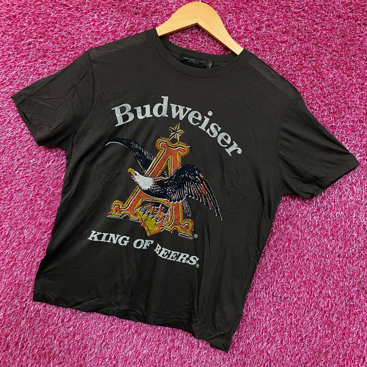 Budweiser King Of Beer American Bald Eagle Logo T-Shirt XS