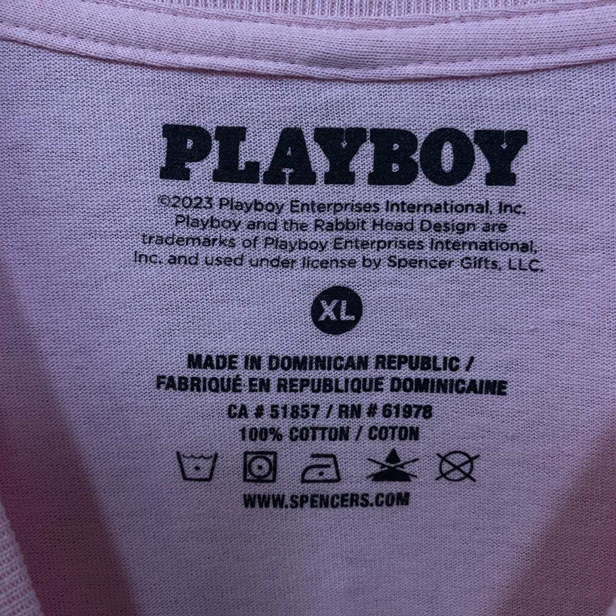 Playboy Triple Bunny Logo Rhinestone Graphic T-Shirt XL