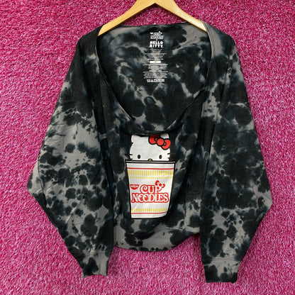 Hello Kitty X Nissin Cup noodles tiedye Crop Top size 3XL