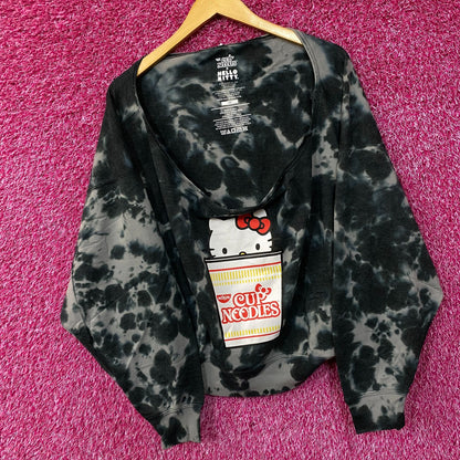 Hello Kitty X Nissin Cup noodles tiedye Crop Top size 3XL