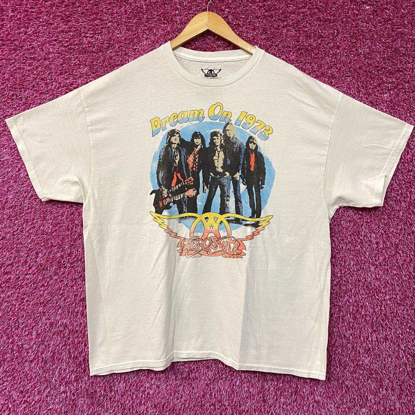 Aerosmith Dream On 1973 Graphic Design Beige T-Shirt 1X