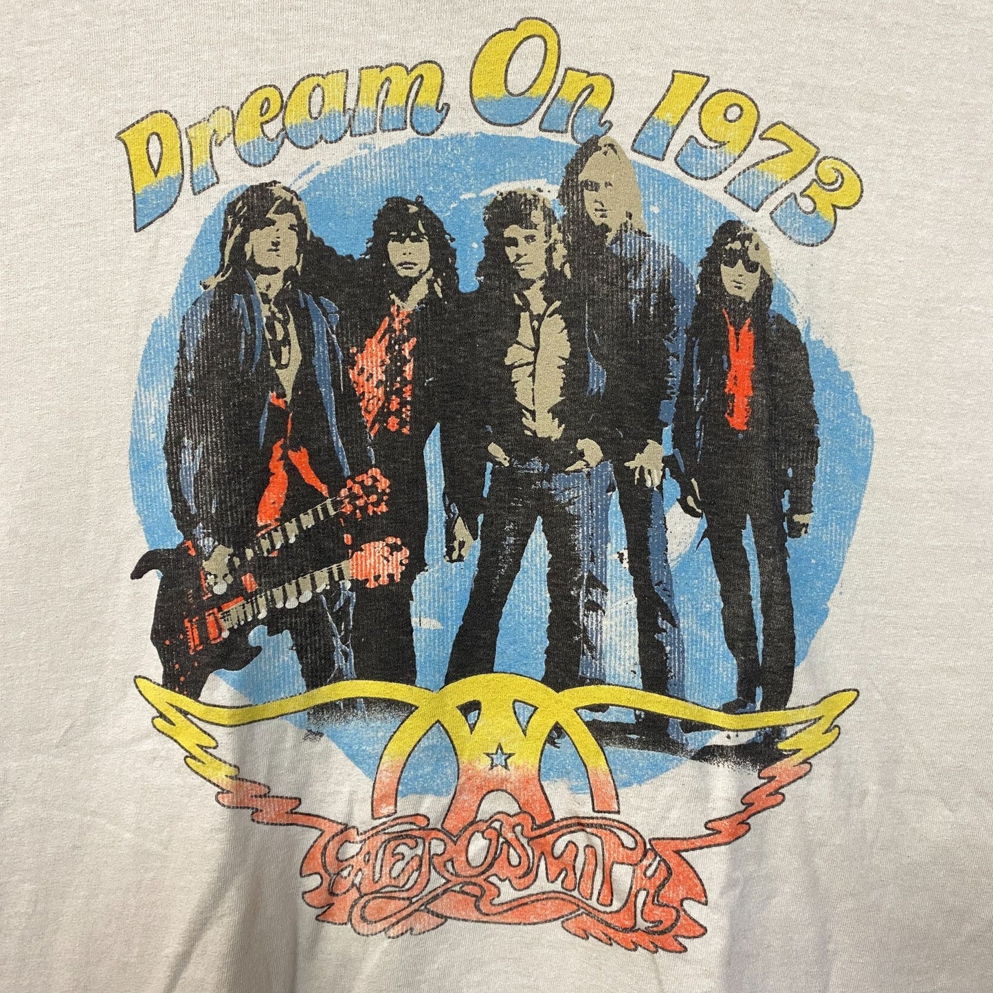 Aerosmith Dream On 1973 Graphic Design Beige T-Shirt 1X