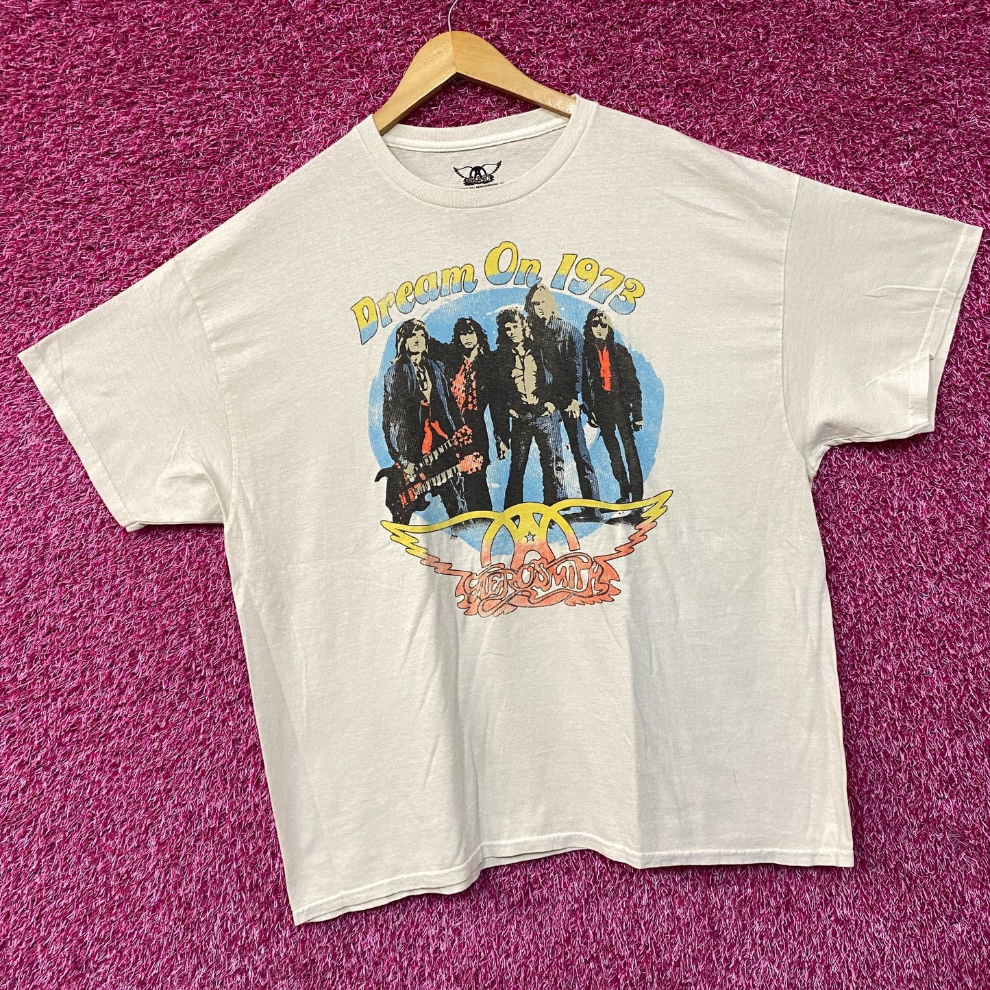 Aerosmith Dream On 1973 Graphic Design Beige T-Shirt 1X