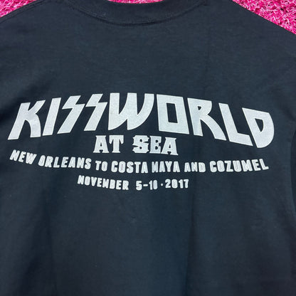Kiss Kruise Kiss World at Sea rock tshirt Medium