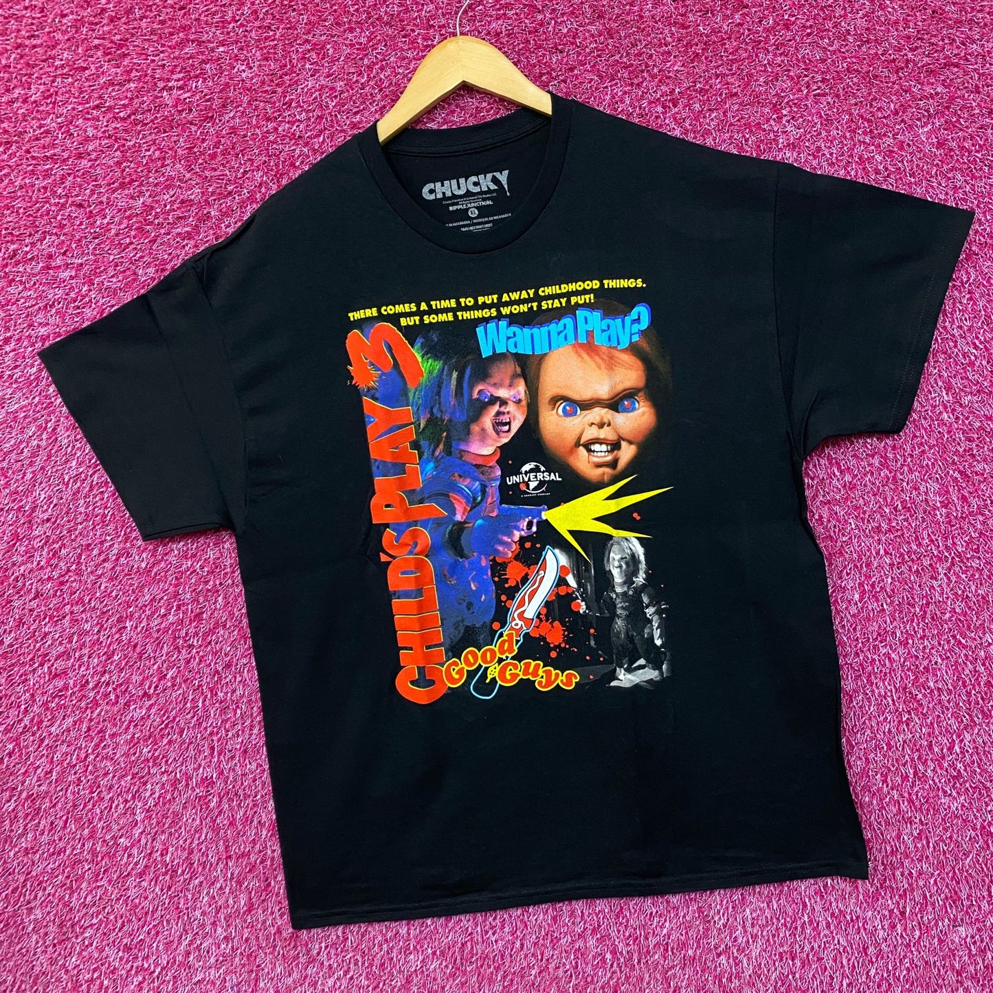 Chucky Childs Play 3 Wanna Play T-Shirt  XL