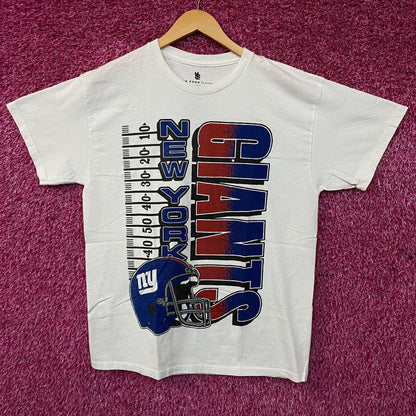 NFL New York Giants Yardage Graphic Design T-Shirt Medium