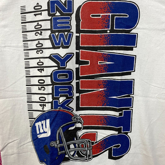 NFL New York Giants Yardage Graphic Design T-Shirt Medium