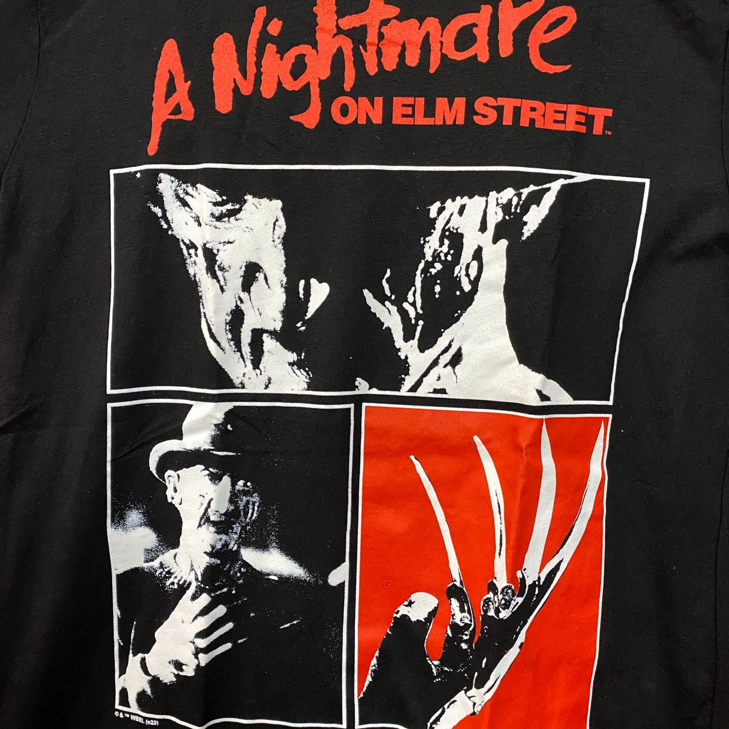 A Nightmare On Elm Street Freddy Krueger Graphic Design T-Shirt Medium