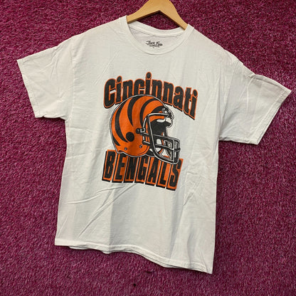 Junk Food Clothing NFL Cincinnati Bengals Helmet Logo T-Shirt Medium