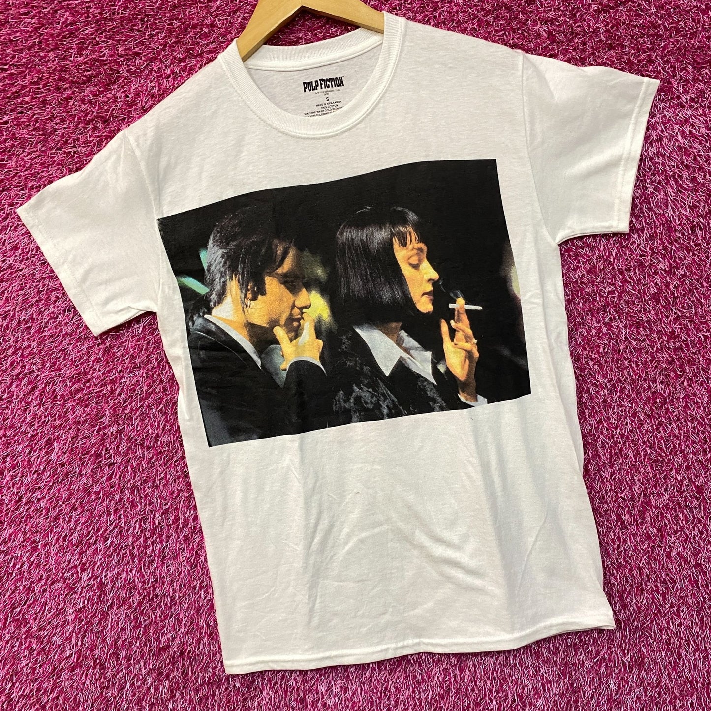 Pulp Fiction Mia Wallace and Vincent Vega T-Shirt Small