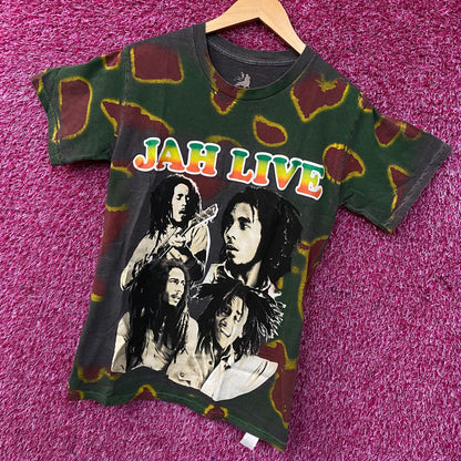 Bob Marley Jah Live Retro Style Graphic T-Shirt Small