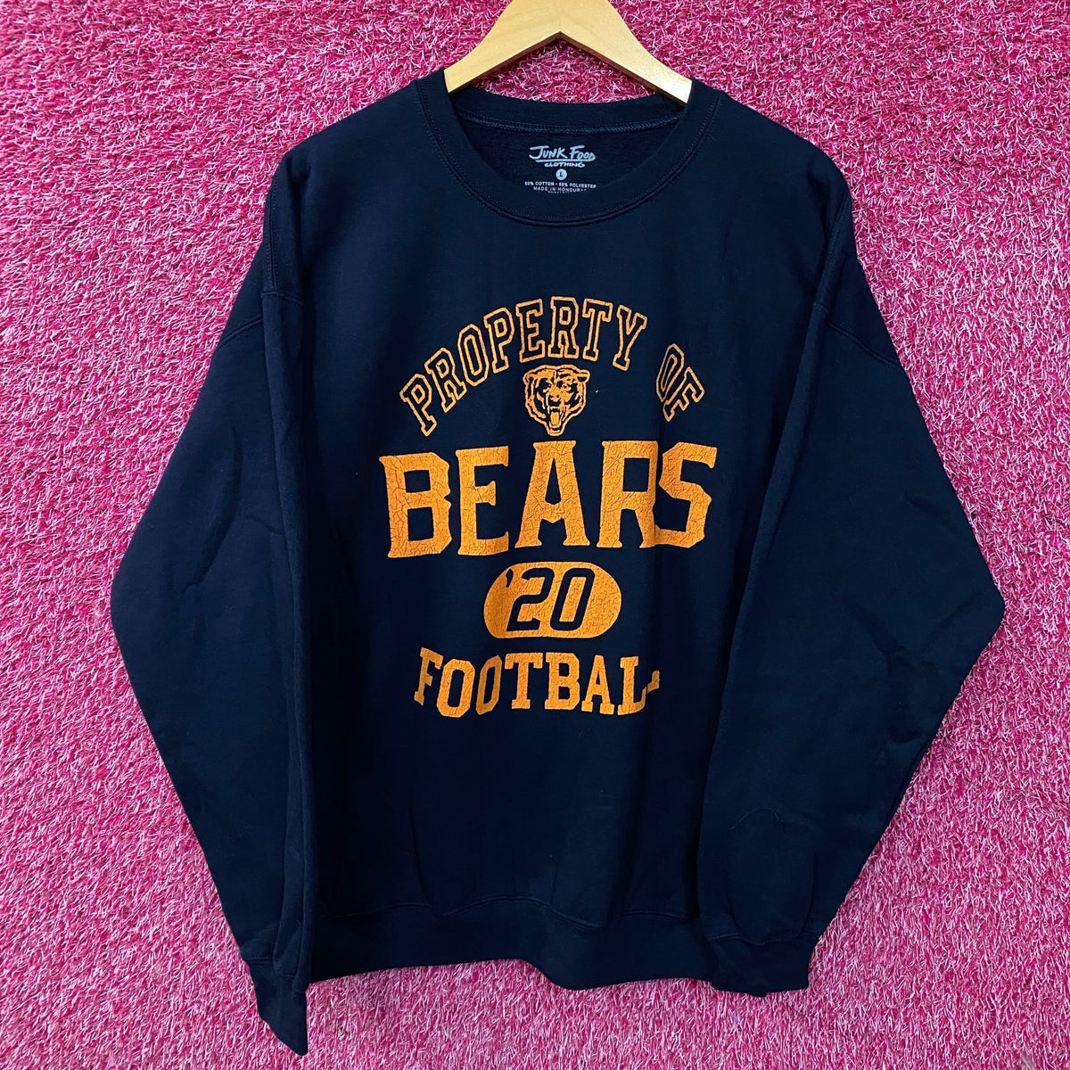 Junk Food Chicago Bears Property of Flea Market Crewneck Sweatshirt Large