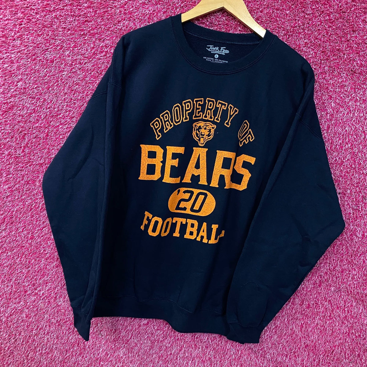 Junk Food Chicago Bears Property of Flea Market Crewneck Sweatshirt Large