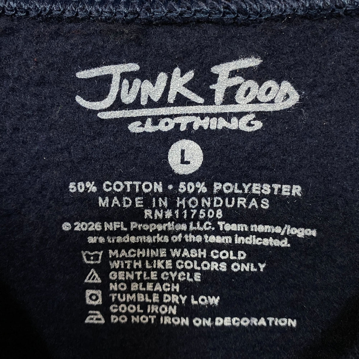 Junk Food Chicago Bears Property of Flea Market Crewneck Sweatshirt Large